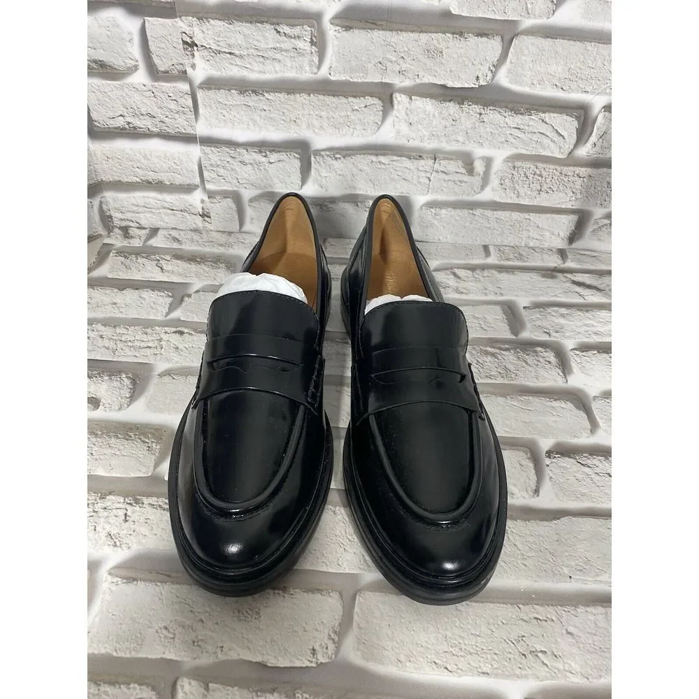 Madewell Womens The Vernon Loafer in‎ True Black Size 10